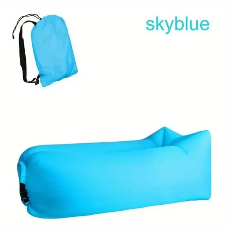 TEMU 1pc Portable Inflatable Lounger Air Sofa Bed Beach Air Sofa Quick Inflate For Beach Camping Music Festivals