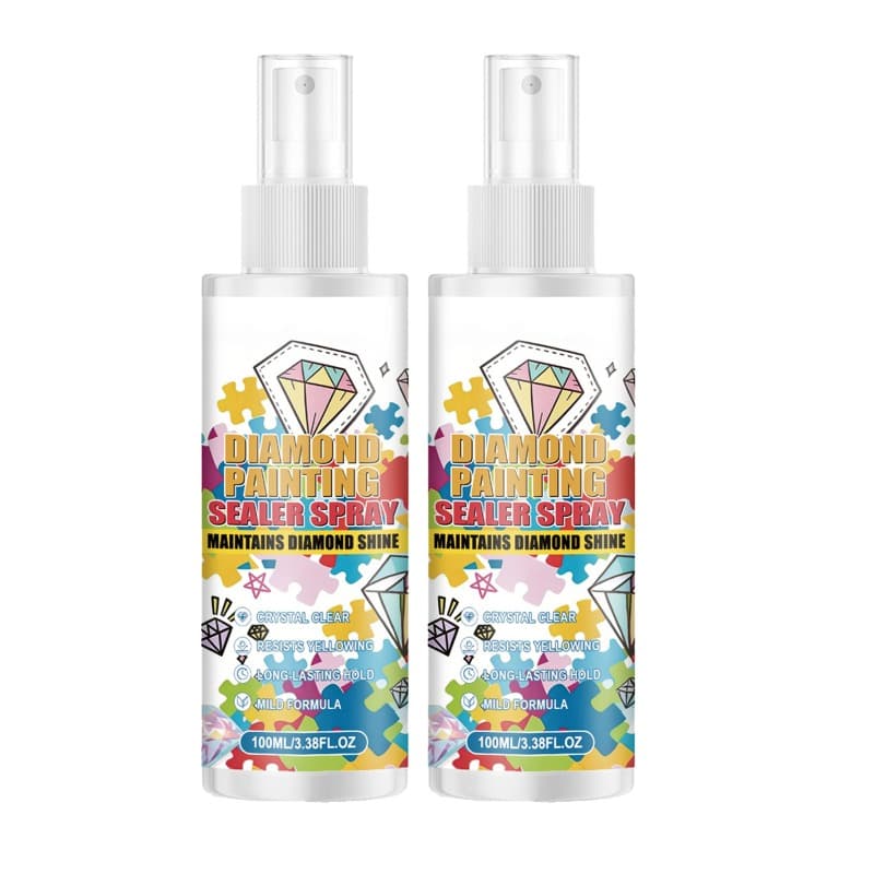 TEMU 2 Bottles Of Diamond Painting Sealer Spray - Quick-drying Adhesive, Diamond Paintings Secure And Glossy; Diamond Painting Supplies And Tools - , Required