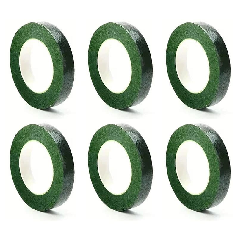 TEMU 3/6pcs Floral Wrapping Ribbon With Artificial Flowers & Foliage - Diy Tape Suitable For Gift Wrapping, Scrapbooking, Card Making - Decorative Craft Supplies