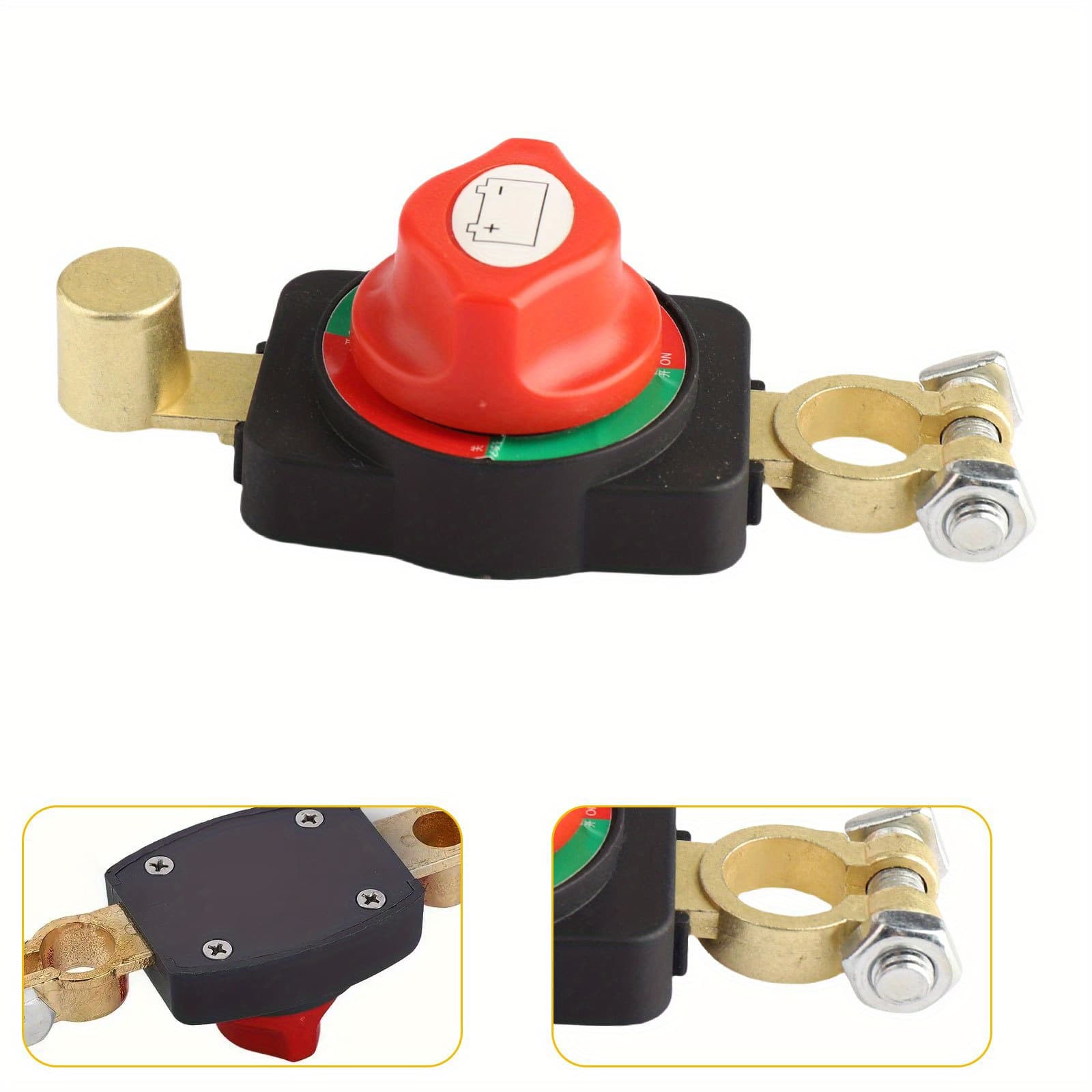 TEMU 12v Isolation Switch Disconnects Main Switch, Negative Terminal Isolation Circuit Breaker, Suitable For Vehicles, Rvs, Boats, And Off-grid Mode, With Fuse Connection, No Battery Power State