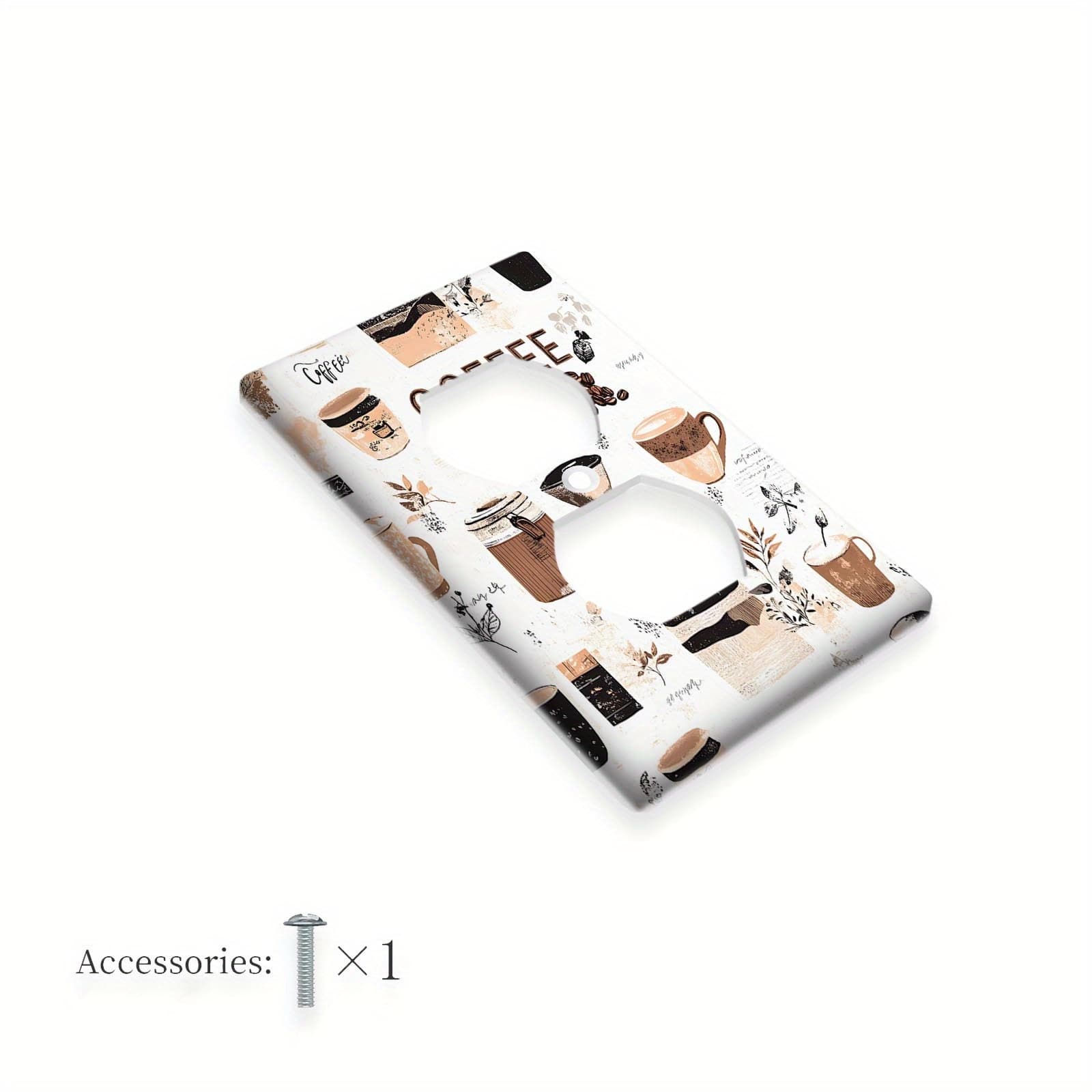 TEMU 1pc 1gang/2gang Coffee Light Switch Plate Cover Decorative Rocker Decorative Outlet Light Switch Cover Dimmer Room Bathroom Home Decoration