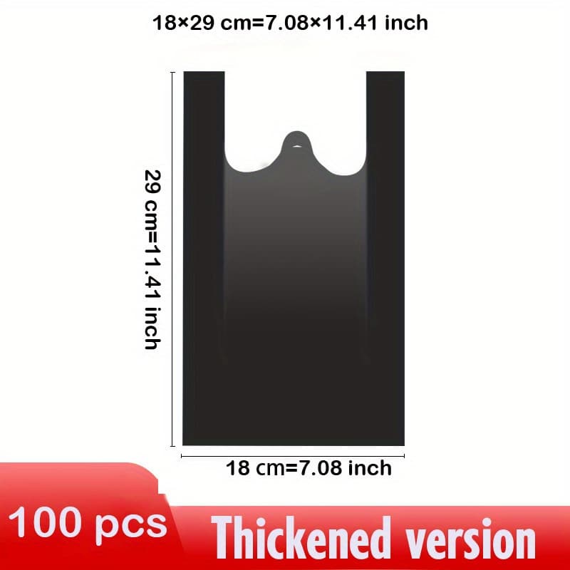 TEMU 100pcs-black Thick High-density Polyethylene Garbage Bag, Used For Cat Excrement Bag, Pet Excrement Bag, Desktop, Pet Garbage Bag, Cleaning Products And Other Mini Garbage Bags