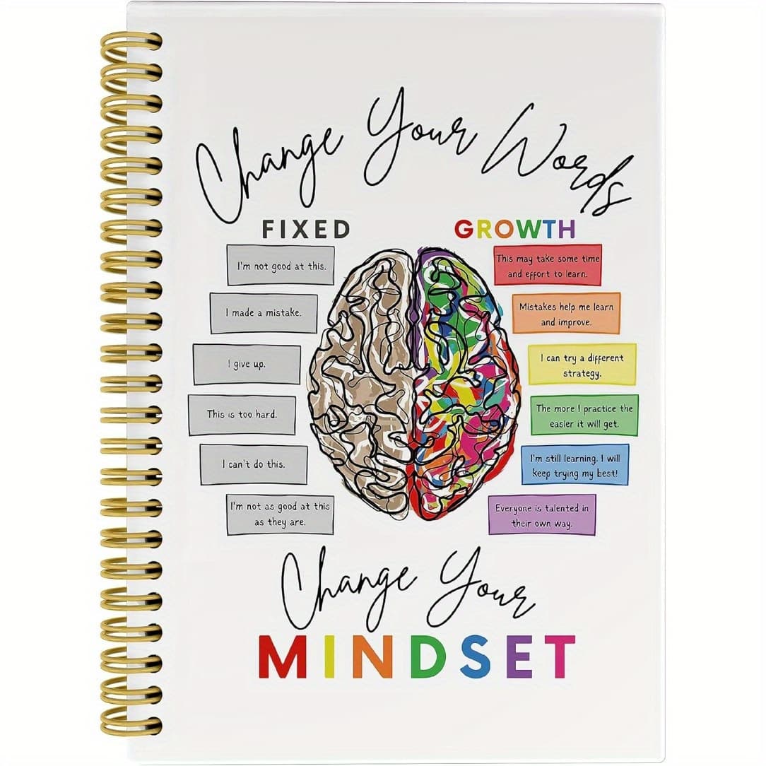 TEMU 1pc 5.5 X 8.3 Inches With Mental , Spiral Notebook College Ruled Notebook For Work Notes Journaling, Mental Health Awareness Gifts, Mental For Women