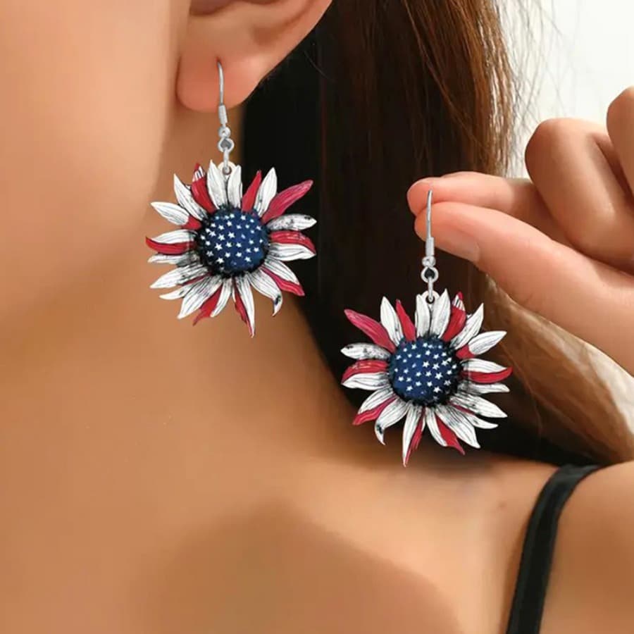 TEMU A Unique Pair Of Sunflower Earrings With Exquisite , Featuring A Minimalist And Stylish Design. Perfect For Parties And Special Occasions, An Ideal Gift For Christmas And Birthdays.