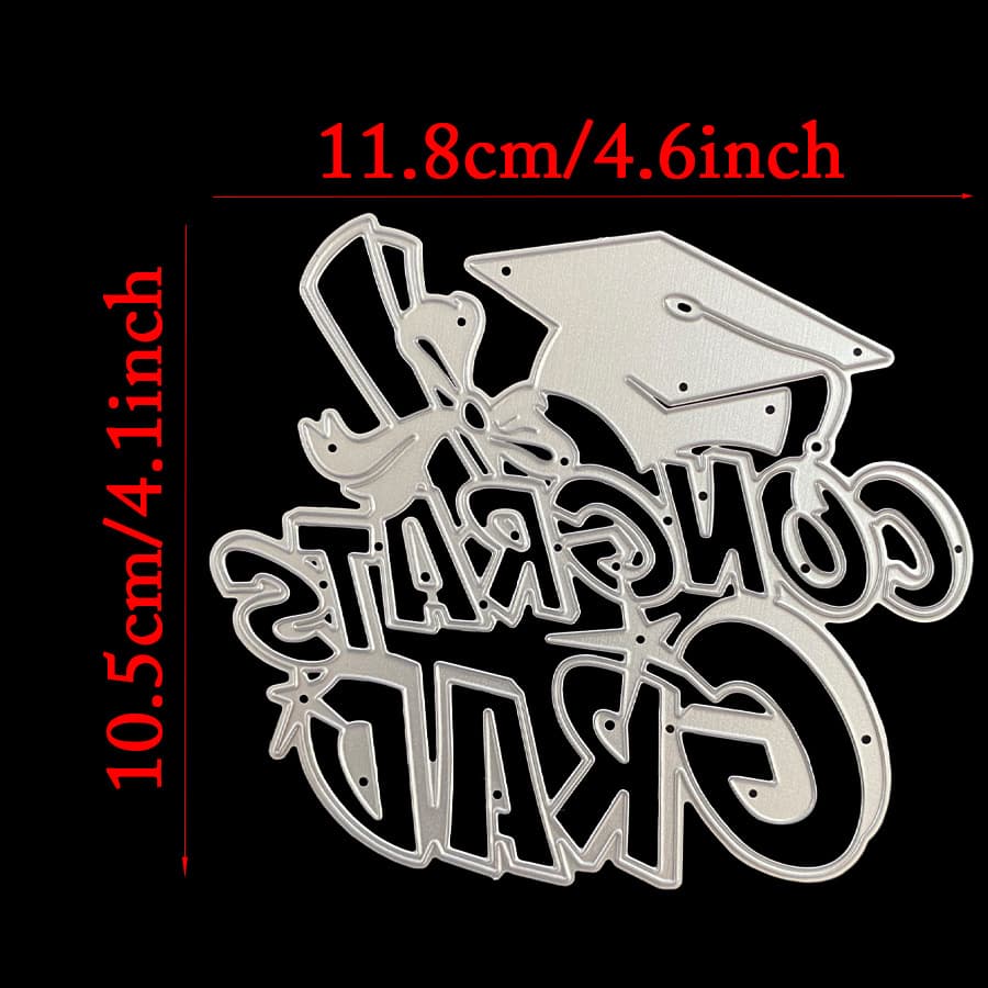 TEMU New Congrats Grad Graduation Graduate Metal Cutting Dies For Scrapbooking Album Card Making Paper Craft