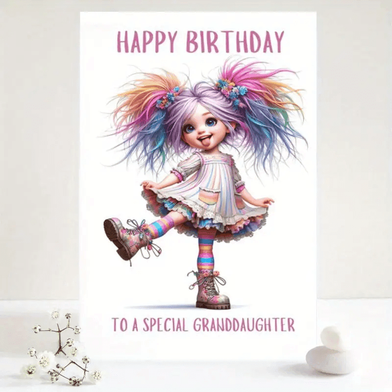 TEMU Pre-order 2 Unique And Fun Granddaughter Birthday Cards - Perfect Gift For Christmas, Thanksgiving, Halloween | Granddaughter Gifts