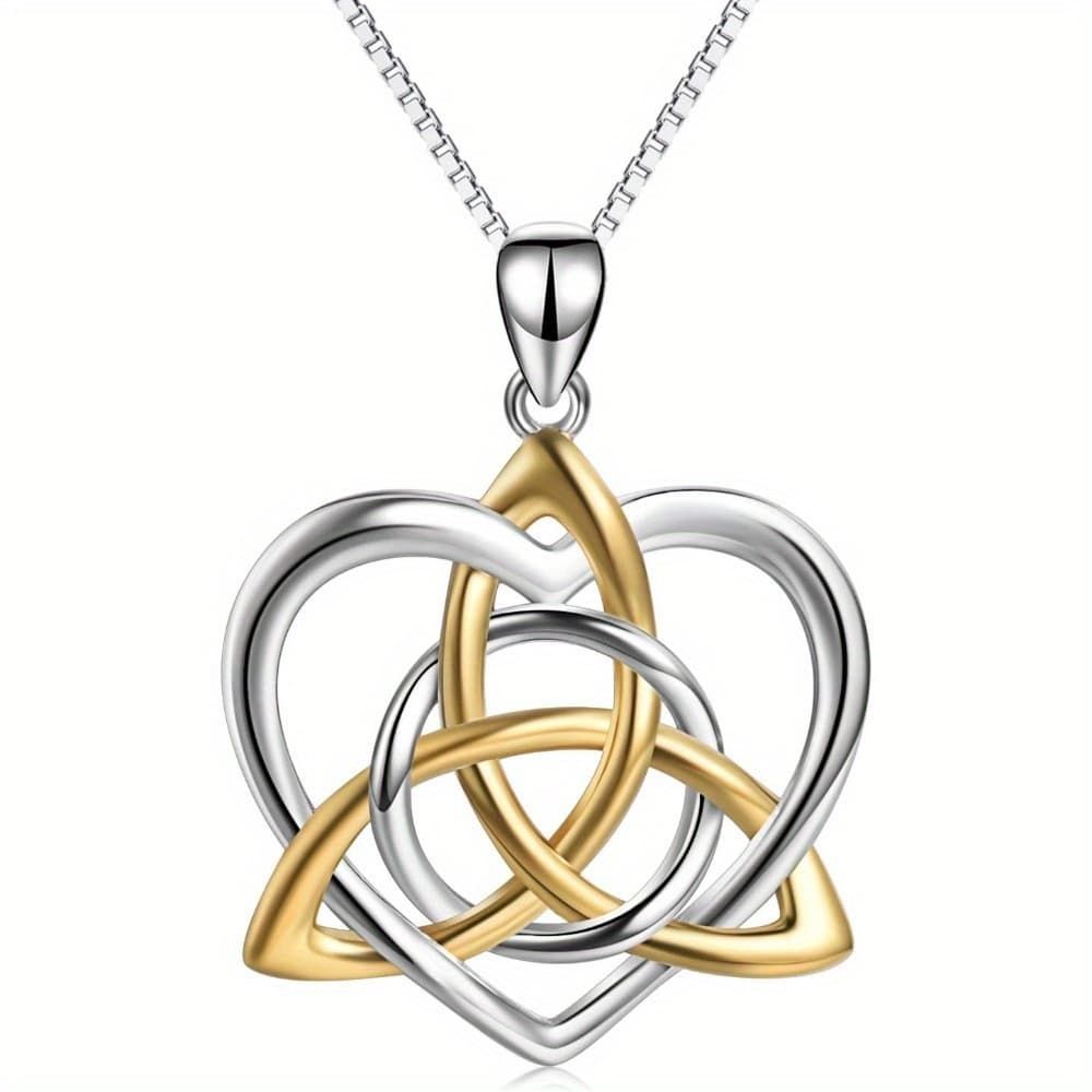 TEMU Necklace Gifts Good Luck Irish Vintage Love Knot Pendant Necklace Christmas Gifts For Women Mother