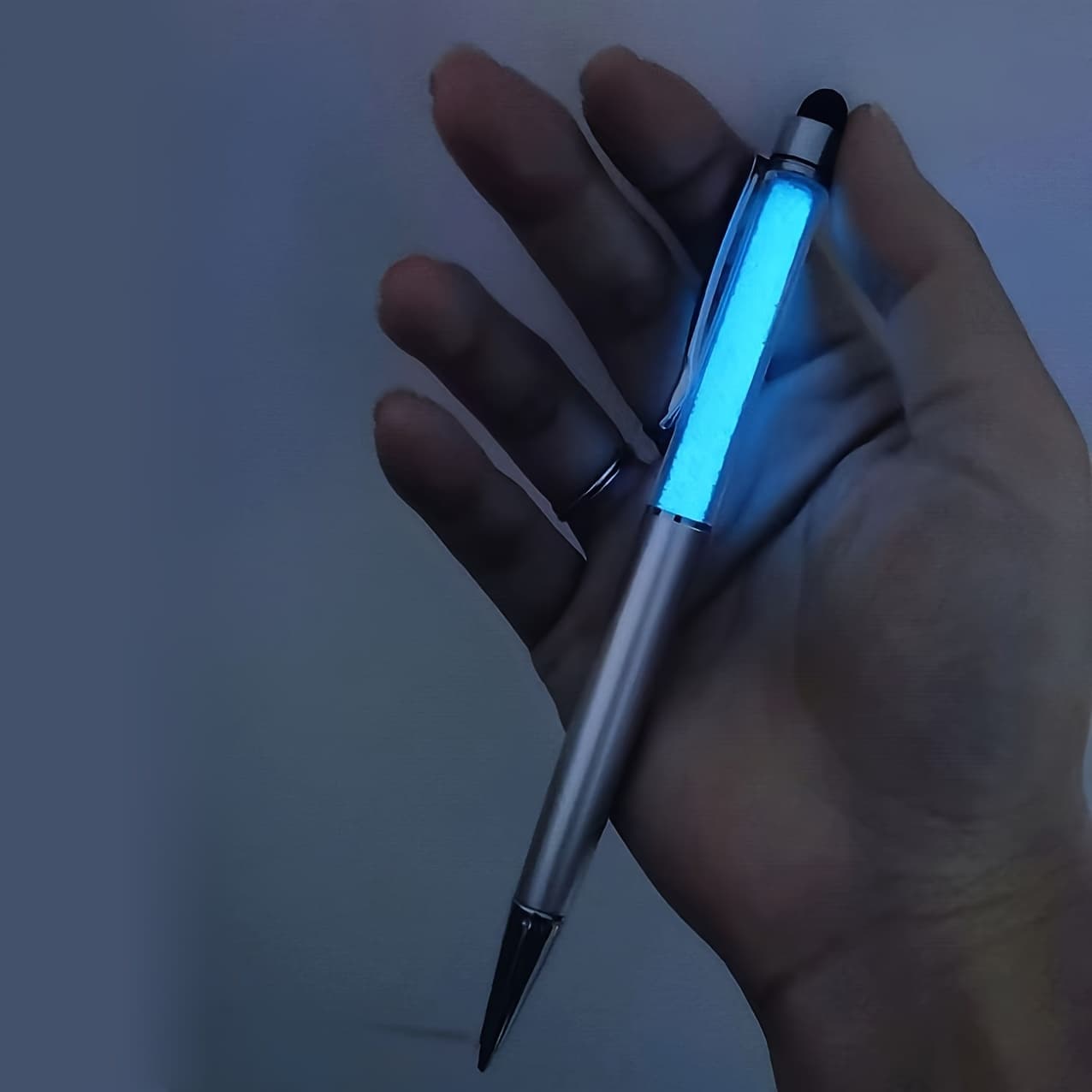 TEMU Brand New Luminous Round Ballpoint Pen That Functions As A Touchscreen Stylus For Mobile Devices, Perfect As A Unique Gift