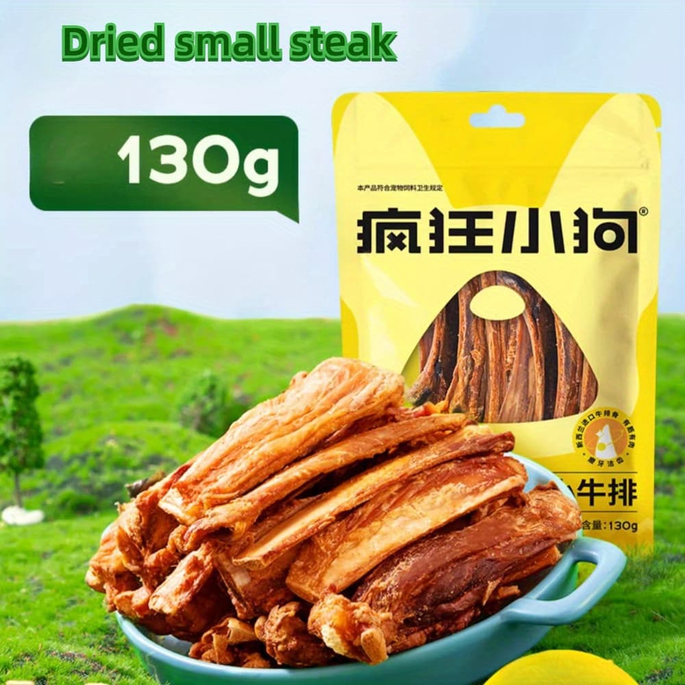 TEMU 1pc Beef Ribs Dog Snacks Grinding Stick Pet Teddy Large Puppy Teeth Bone Cleaning