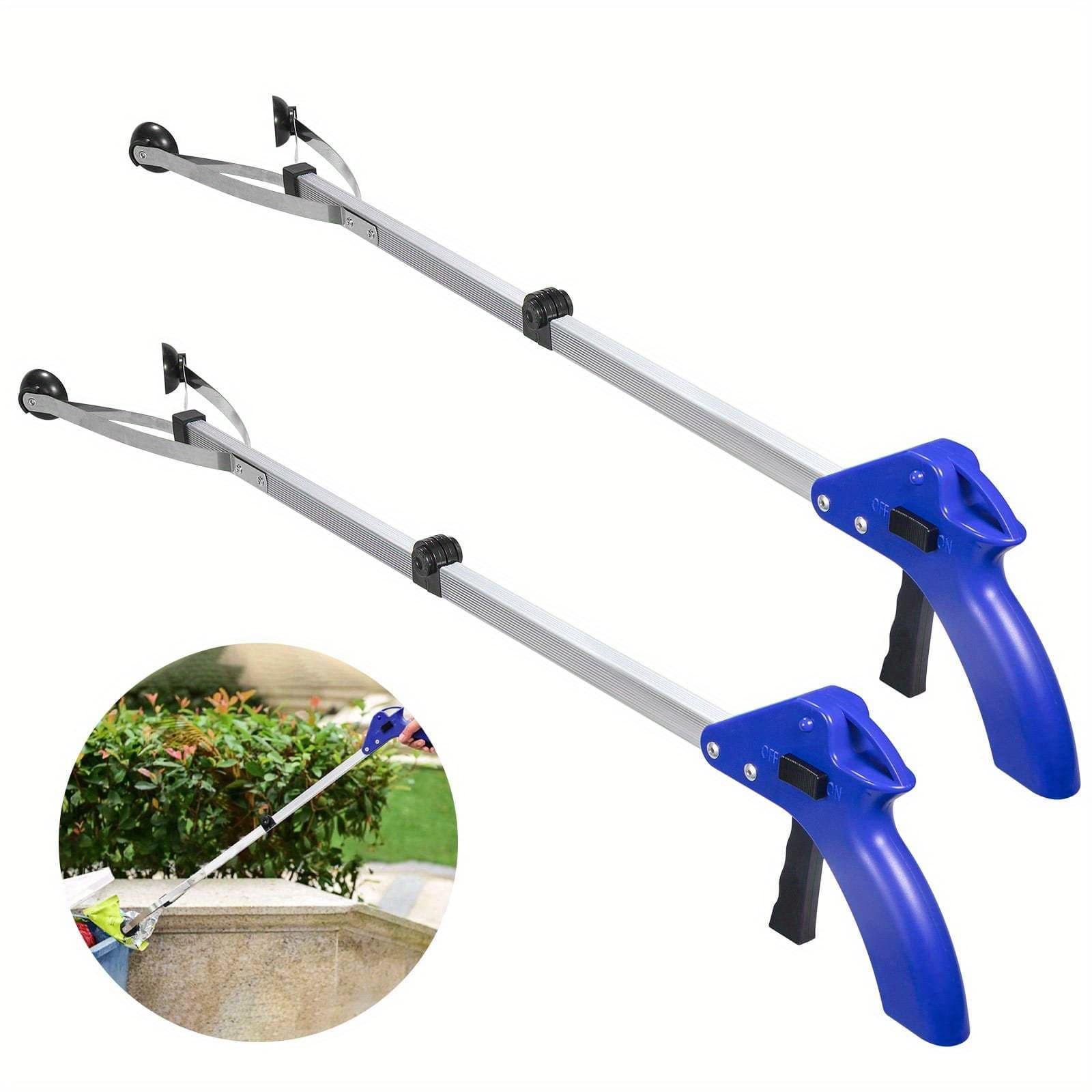 TEMU 2packs Garbage Picking Tool 81cm/ 32inch Long Hand Picker Aluminum Alloy Trash Grabber Reacher Easy And Trash Retrieval For Picking Up Objects