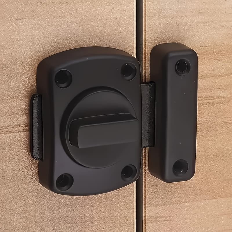TEMU 1pc Heavy-duty Security Lock | Rotating Door Lock Mechanism, Button-controlled Entry System, Brushed Metal - Sturdy Lock For Home, Commercial Doors, Bedrooms, Bathrooms - By Itechjoy