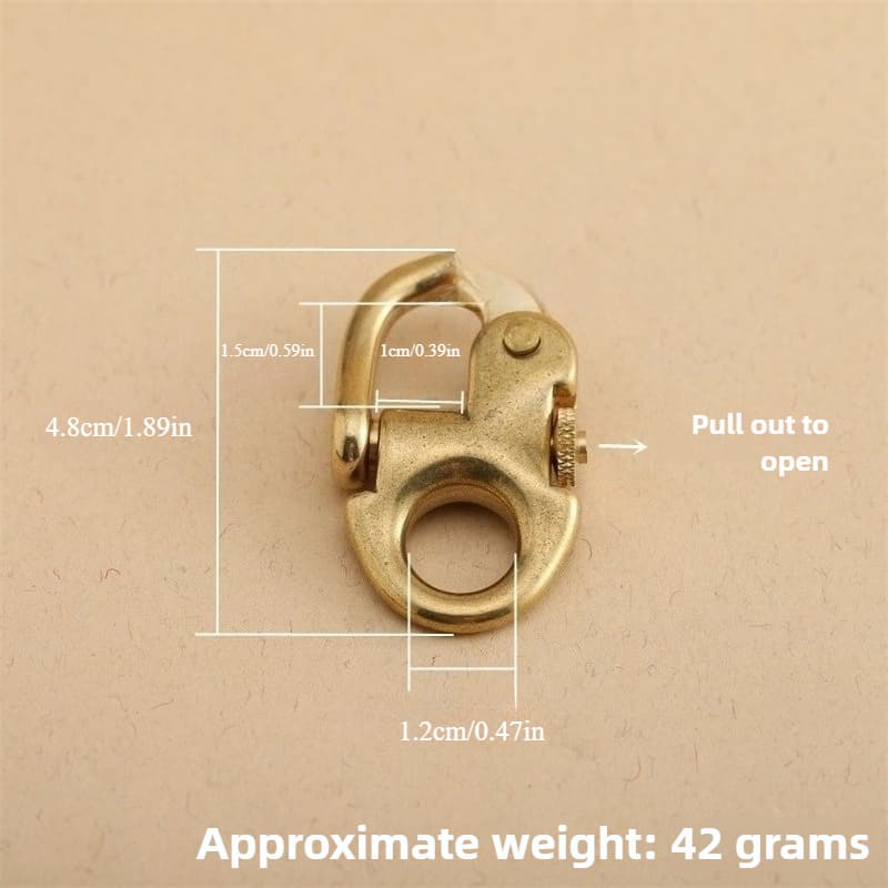 TEMU 1pc. Innovative Brass Snap Key Holder Made Of Pure Copper, Designed For Naval Sailing. Tactical Snap For Securing Shoulder Straps, An Ideal Father's Day Present For Men