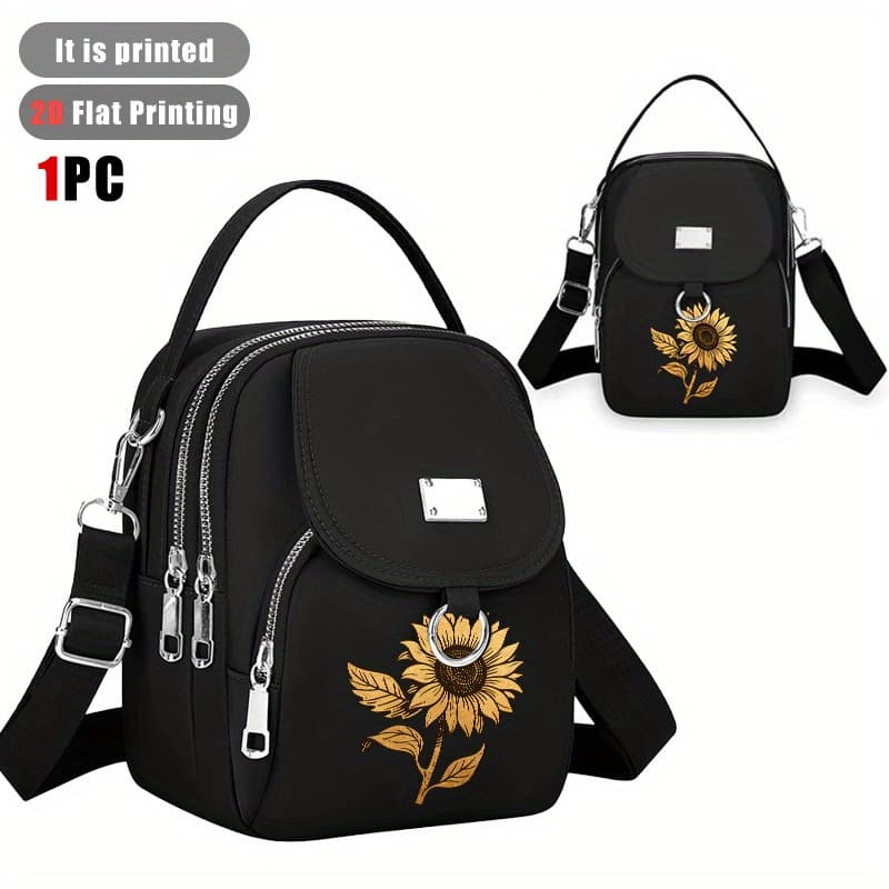 TEMU 1pc 2d Flat Printing 4 Pattern To Play Bag Versatile Portable Bag Bag Shoulder Outside Neutral Bag Mobile Phone Bag Leisure Commuting