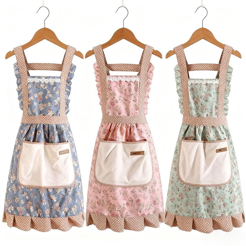 TEMU 3pcs, Skirts, Aprons Of Different Colors, Large Pocket Aprons, Work Clothes For Coffee Shop Baking And Kitchen Cooking