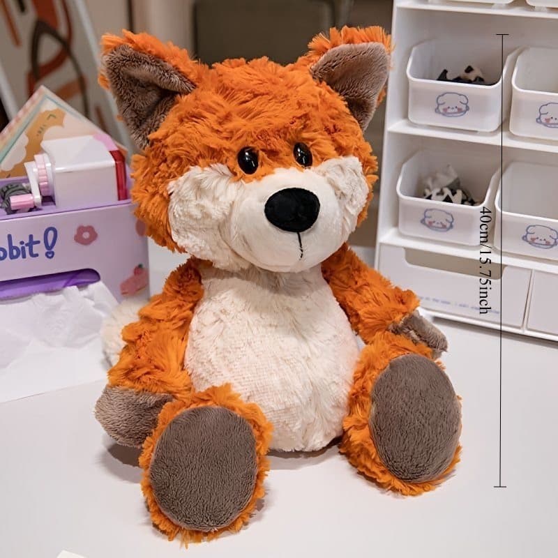 TEMU 1pcs2026 New Cute Forest Animal Fox Plush Pet Toy Doll Animal Fox Doll Creative Cute Orange Big White Belly Fox Plush Doll Soft Filling Fabric Comfortable Feel Suitable For Dogs To Play With Toys
