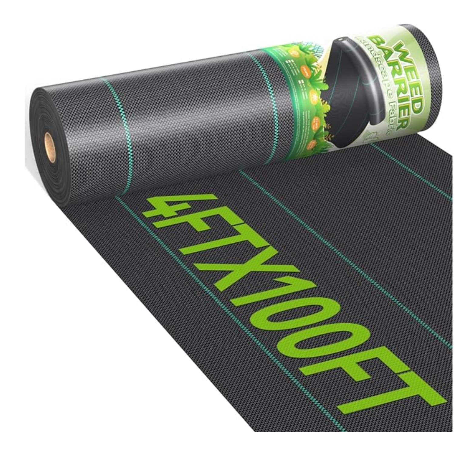 TEMU 4ftx100ft Heavy Duty Weed Barrier Landscape Fabric | 3.2oz Woven Geotextile, Pp Material, Amagenix Brand, Ideal For Underlayment, Gardening, And Commercial Driveway Weed Control
