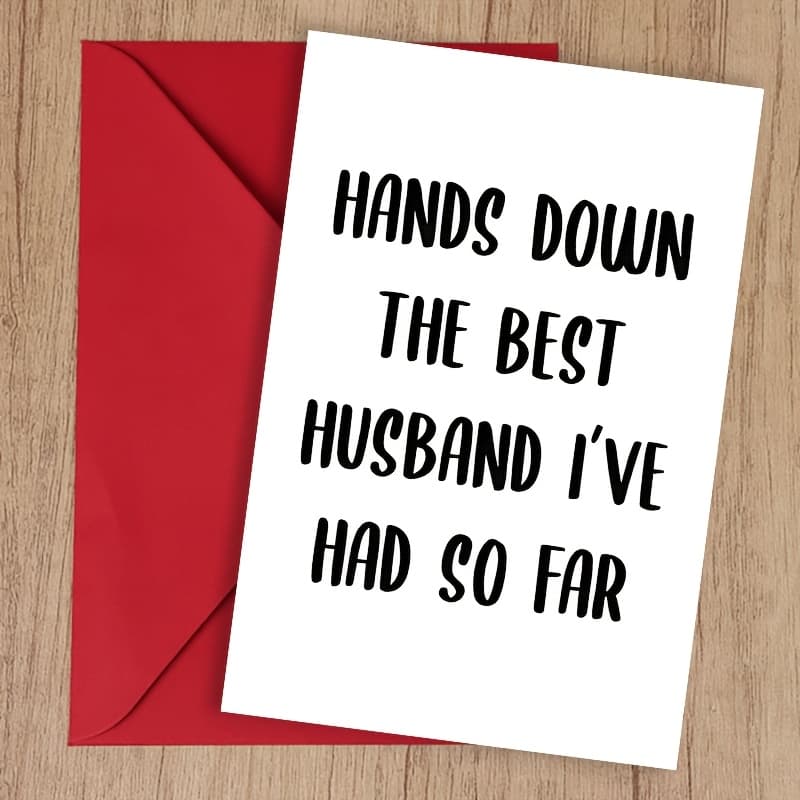 TEMU 1pc Funny Anniversary Card For Couples: "best Husband Had " Romantic Comedy Gift | Wife/husband/boyfriend/gf Valentine Keepsake, Paper Material, English Language, Includes Envelope