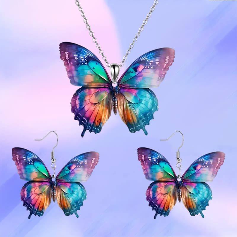 TEMU 1set Fashionable Acrylic Earrings Necklace Christmas Birthday New Year Gift Party Jewelry Valentine's Day Anniversary Birthday Party Gift Jewelry thumbnail 2