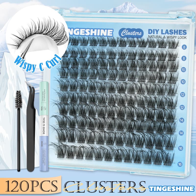 TEMU Set Of Delicate Eyelash Clusters Featuring, Precision Tweezers, And A Lash Brush. Soft, Feather-like Clusters Come With A Thin Band, Offering A Fluffy And Look. Are Reusable For Applications