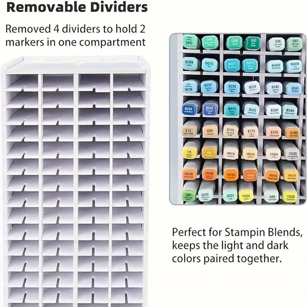 TEMU 120 Slots Art Marker Storage Rack For 120 Markers, Watercolour Brushes Pens Color Pencils Organizer Holder For Desk