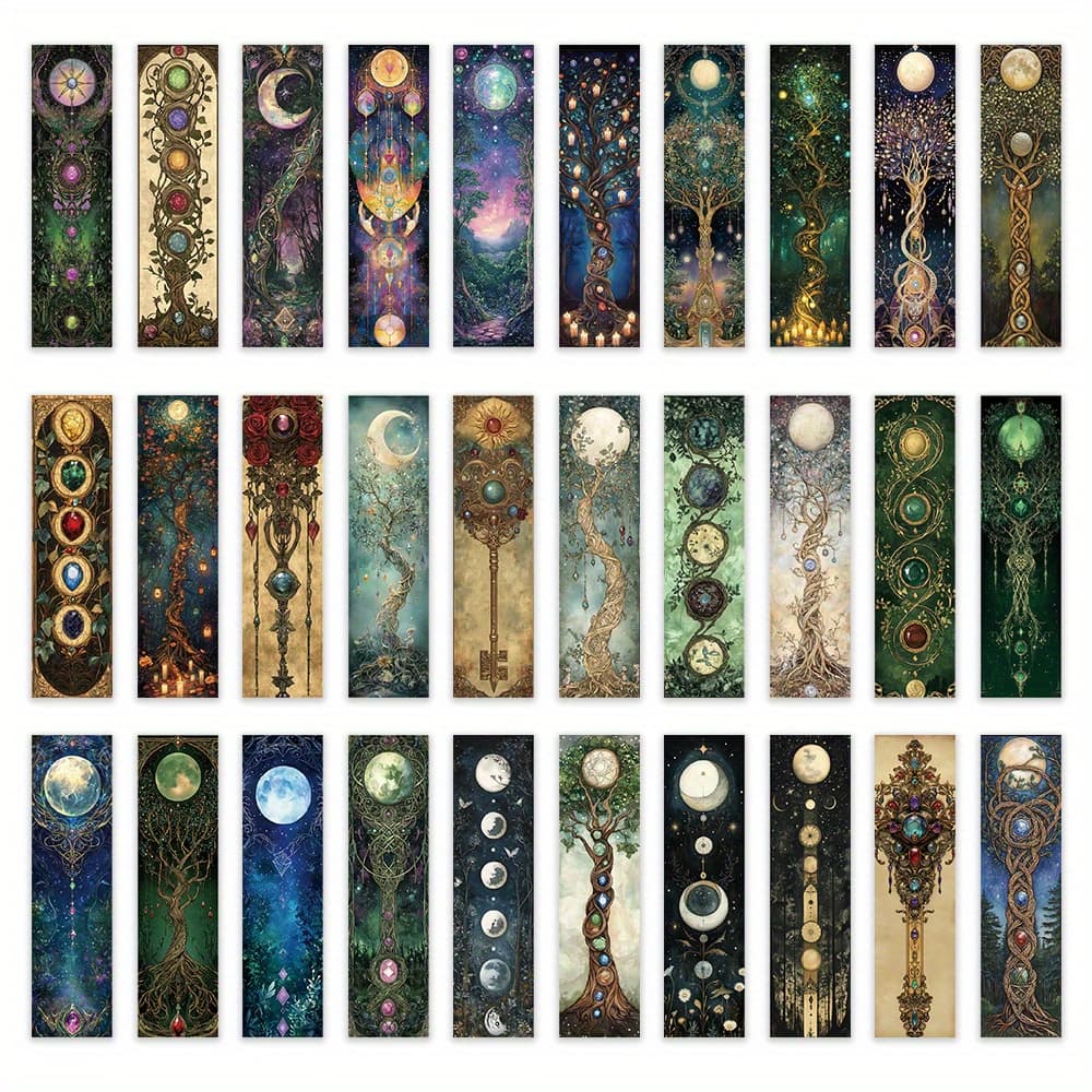 TEMU 32pcs Bookmarks, Pagan Page Markers, Fortune Teller Decorative Book Tags – Exquisite Aesthetic Bookmarks For Teachers, Readers & Book Lovers, Perfect Gift Or Party Favor