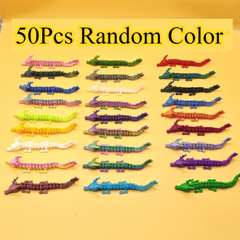 TEMU 50pcs Random Mini 3d Series Chinese Dragon Decorative Ornaments - Suitable For Aquariums, Mini Gardens, Paradise, Dollhouse Decorations, And More - , Office, Car, And