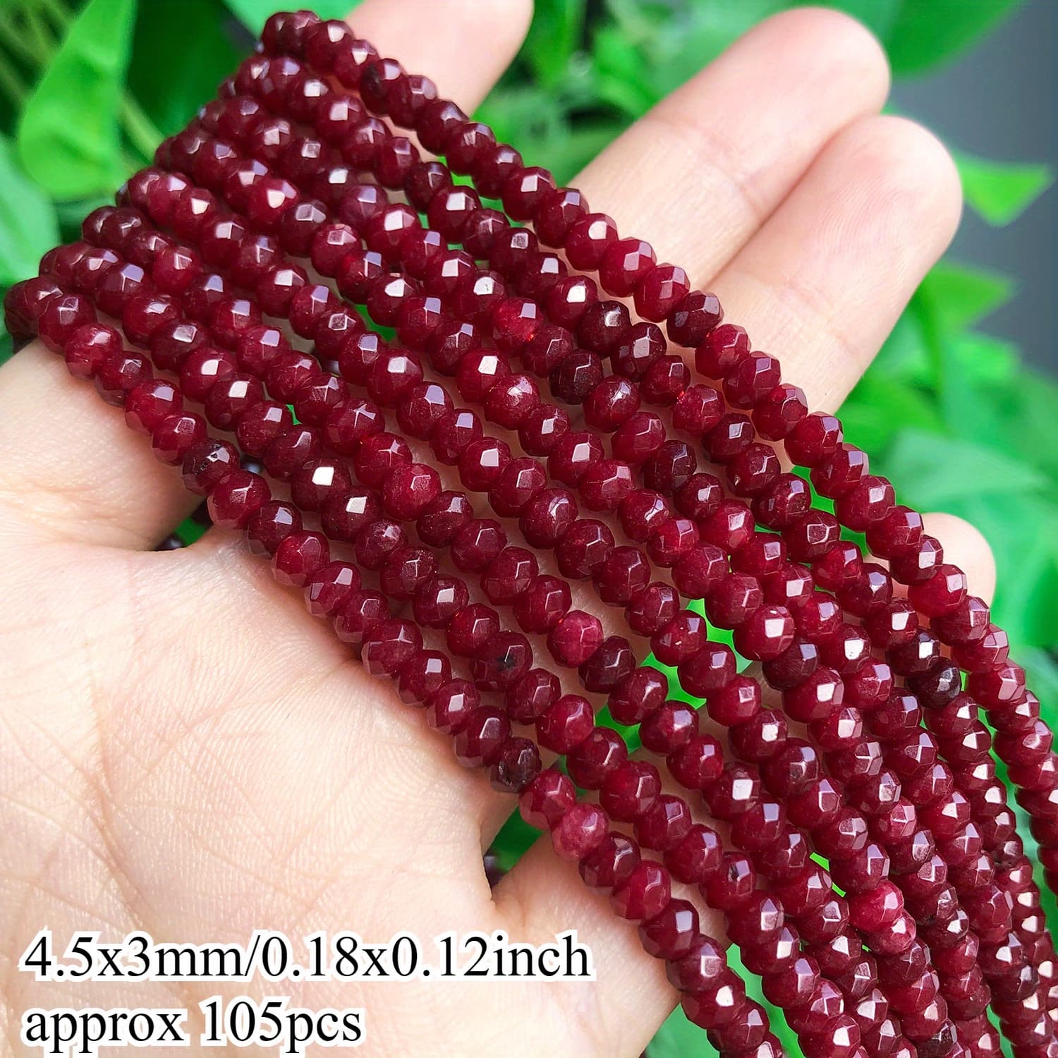 TEMU 2d Flat - Beads And Bead Assortments - Natural Stone Beads 4.5x3mm Flat Round Loose Spacer Beads For Jewelry Making - Ideal For Bracelets, Necklaces, Elegant Charms And Fashion Beading Additions