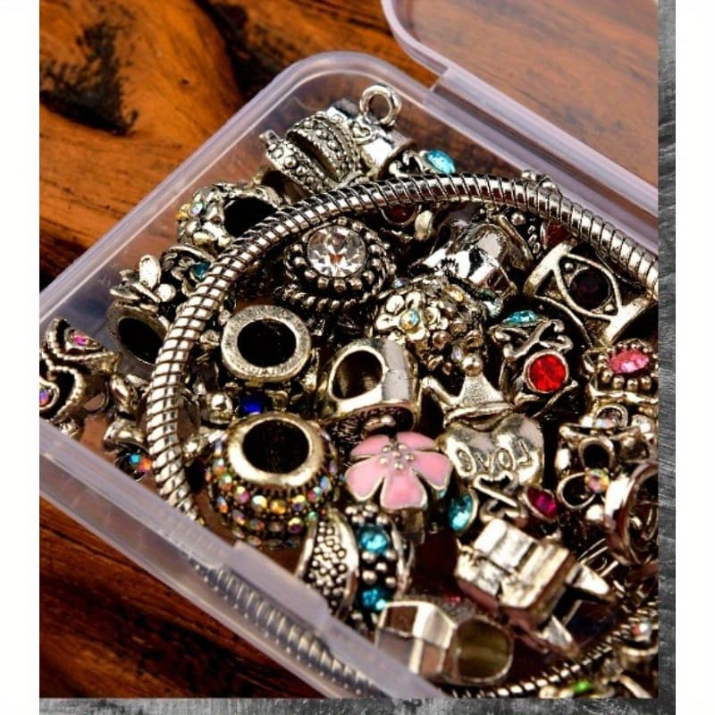 TEMU Mixed Large Hole Alloy Metal Beads Large Hole Spacer Beads Bracelets Necklaces And Other Accessory Making Handicrafts For Mother Girlfriend