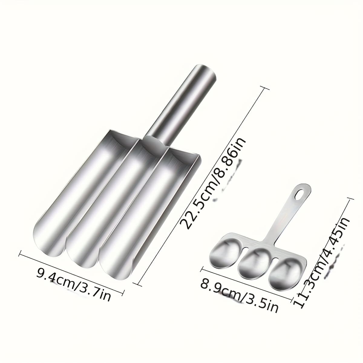 TEMU 2pcs Stainless Steel Meatball Mold Set- 1 Handle+ 1 Design, And , Create Perfectly Shaped Burgers, , Balls- Ideal For Holiday Cooking(christmas/thanksgiving)