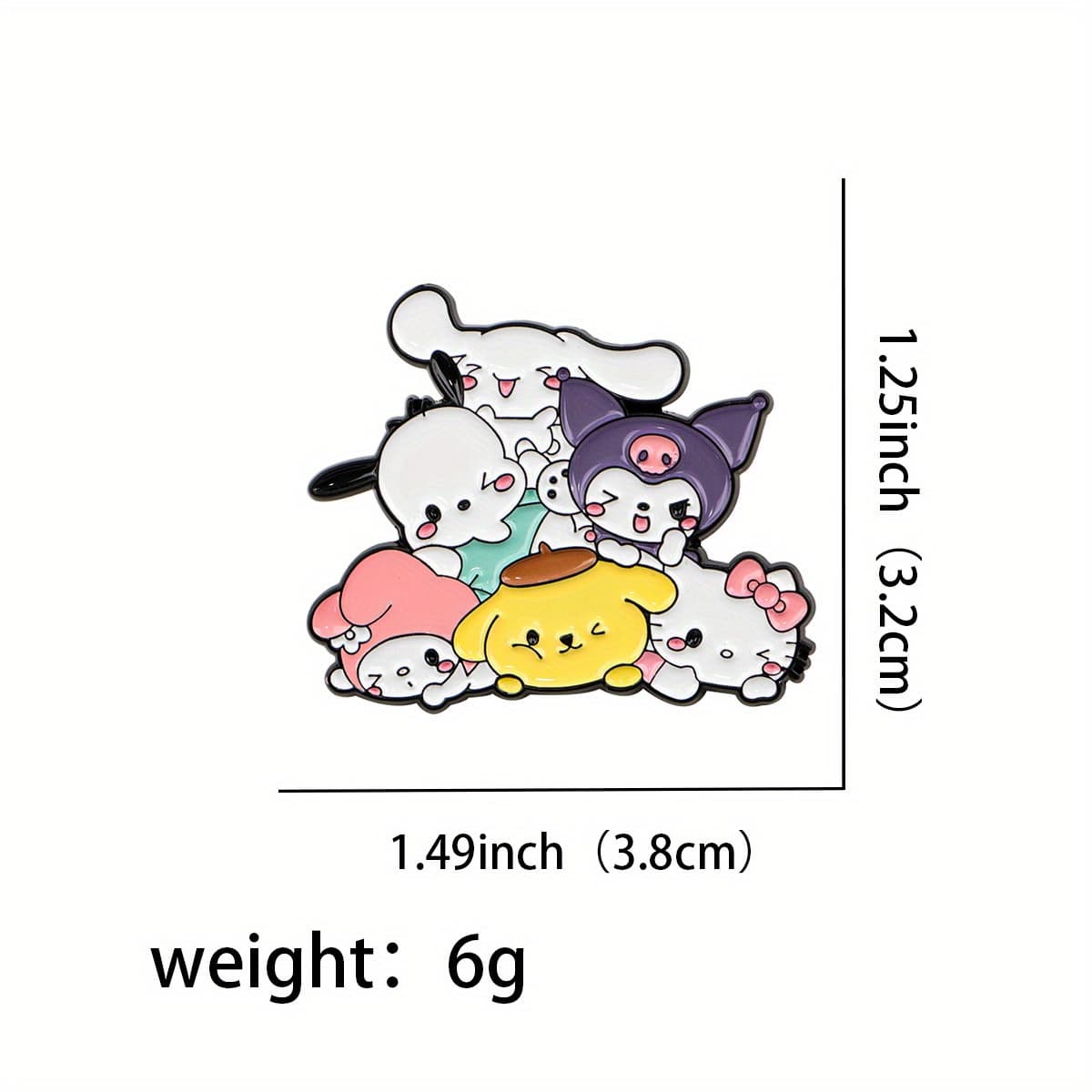 TEMU Enamel Pin Cute Lapel Pins Badges On Backpack Men's Brooch Clothes Gift Jewelry Fashion Accessories 1pc thumbnail 2