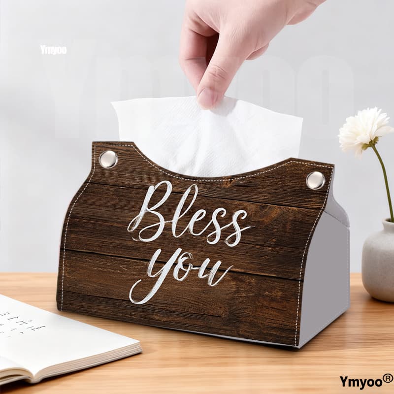 TEMU 1pc Tissue Box Artificial Pu Leather Sign For Home Decor And Special Occasion Gifts