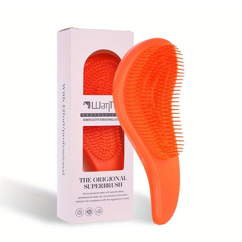 TEMU Candy Color Wide Tooth Comb Hair Massager No Detangling Comb