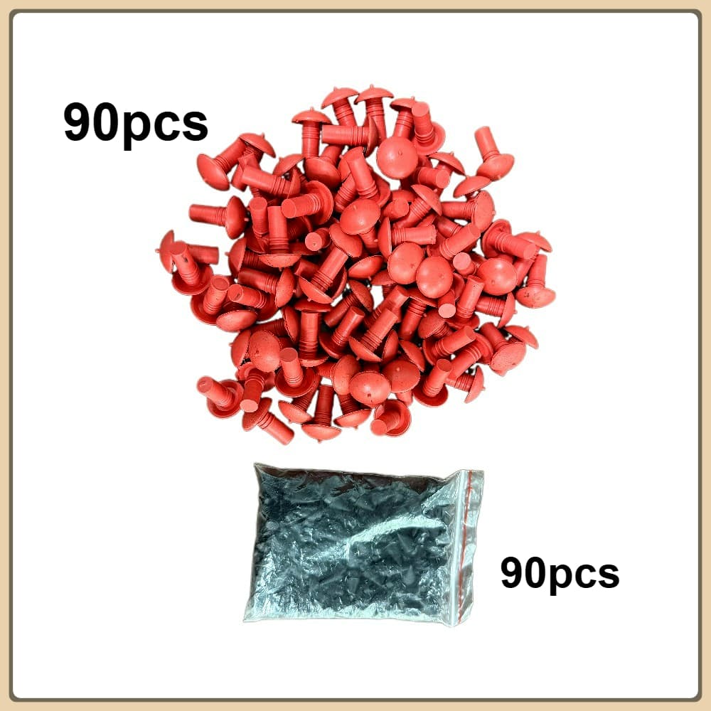 TEMU 180pcs Car Mushroom Shaped Tire Repair Insert Plugs Red Black Auto Replacement Parts, All In 1 180pcs Tire Repair Insert Kit 90 Red And 90 Black For Quick Vehicle Maintenance