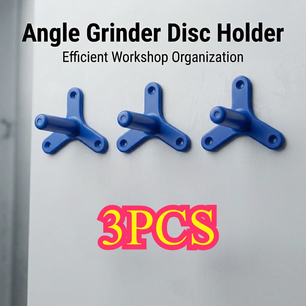 TEMU 3pcs Wall Mount Bracket For 125mm Angle Grinder Space Saving Tool Storage Rack For Garage Workshop Heavy Duty Grinder Holder Hanger Plastic Material Ideal For Enthusiasts And Tradespersons