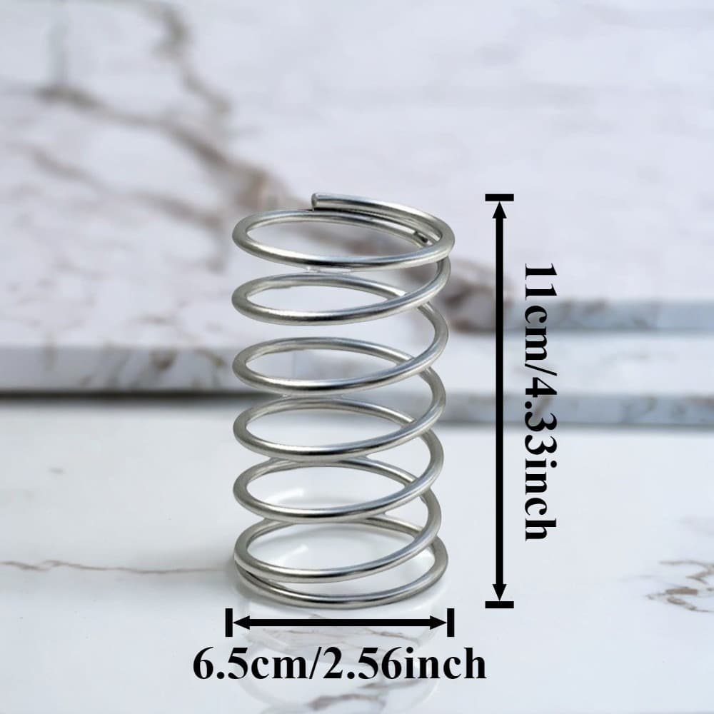 TEMU Spiral Hollow Toothbrush Holder, Suitable For Bathroom, Vanity, And Desk Use; A 2-in-1 Storage Rack For Makeup Brushes And Pens