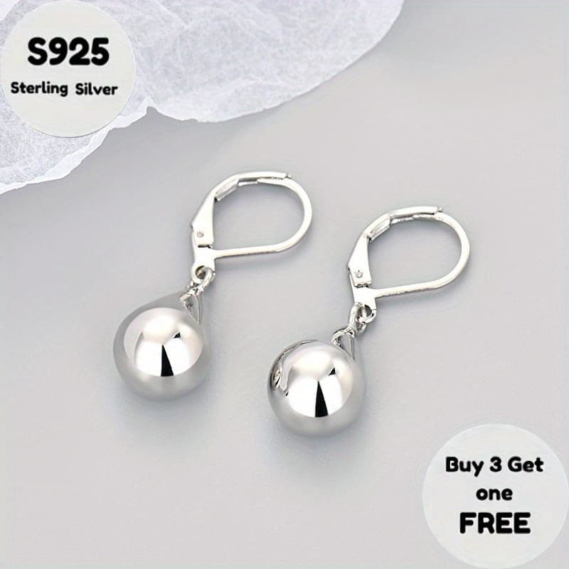 TEMU (buy 3 Get 1 Free) High Quality 925 Sterling Silvery Earrings, Fashionable And Casual Retro Trendy Daily Christmas, Halloween Commuting Holiday Additions
