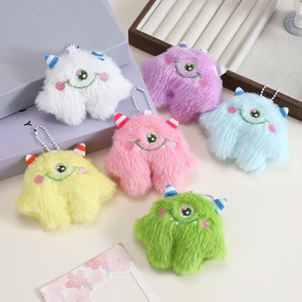 TEMU 6pcs Pumine Plush Doll | Creative Cartoon Bag Pendant And Heart Keychain Pendant, High Color, Super , Soft Cute Shape, Suitable For Multiple Scenes, Ideal For Family And , Daily