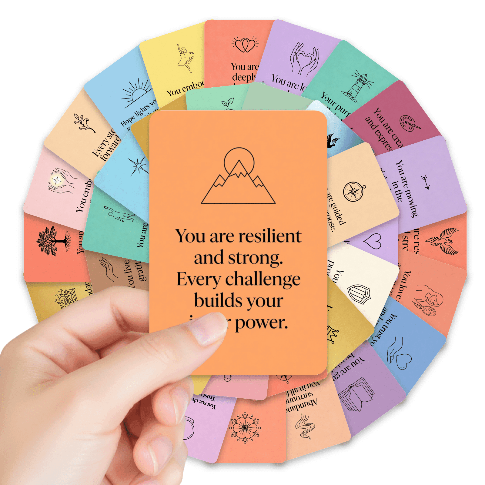 TEMU 36pcs Self-affirmation Cards Suitable For Mental Training, Positive Affirmation & With Motivational Phrases For,, Office, - Mental Resources