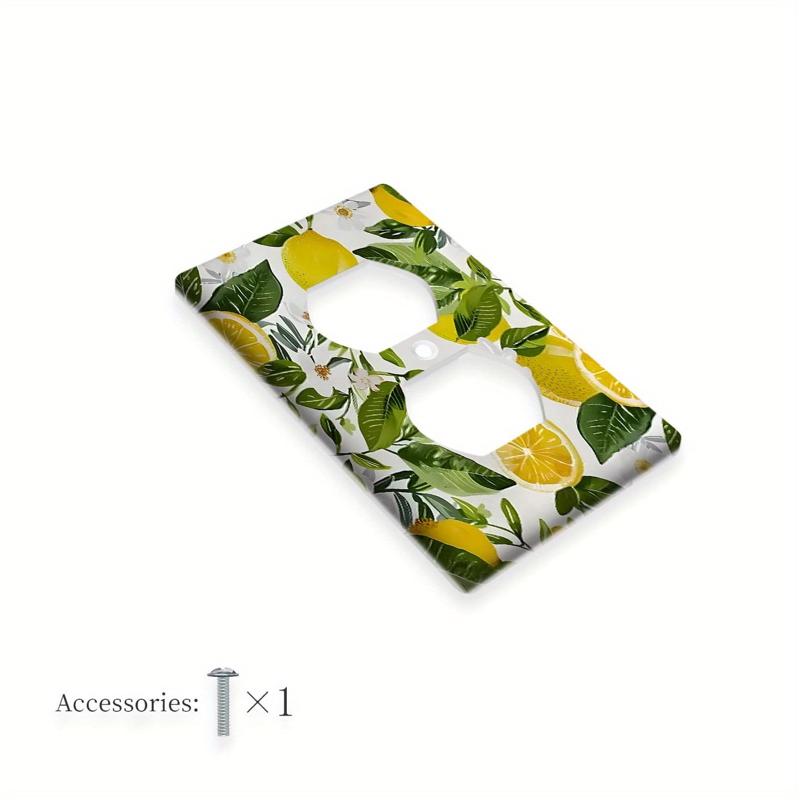TEMU 1pc 1gang/2gang Lemon Yellow Light Switch Cover Device Wall Plate Decorative Electrical For Bathroom Bedroom Decorate