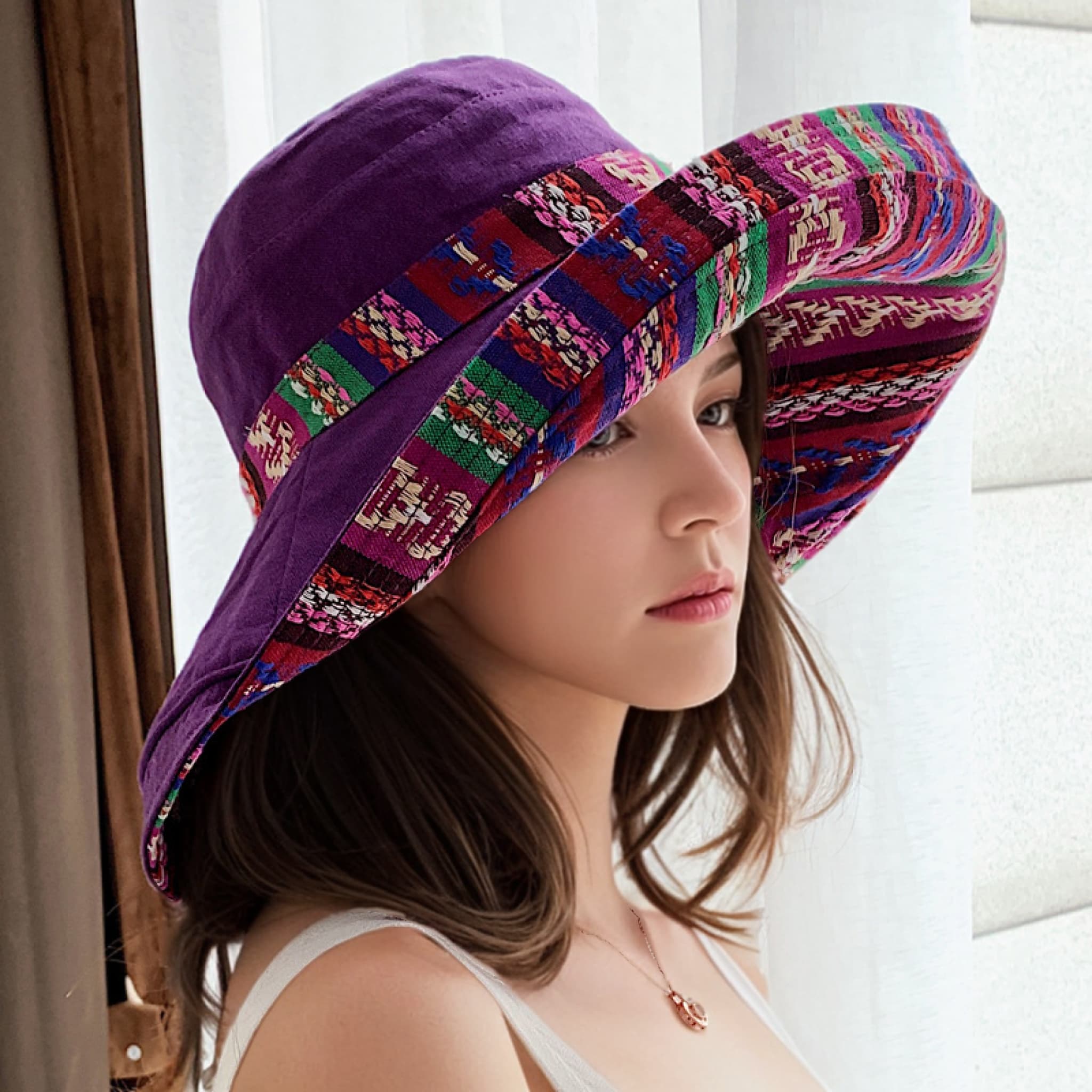 TEMU Fisherman Hat Spring Summer Reversible Sun Hat Travel Versatile Women's Face-covering Influencer Beach Hat