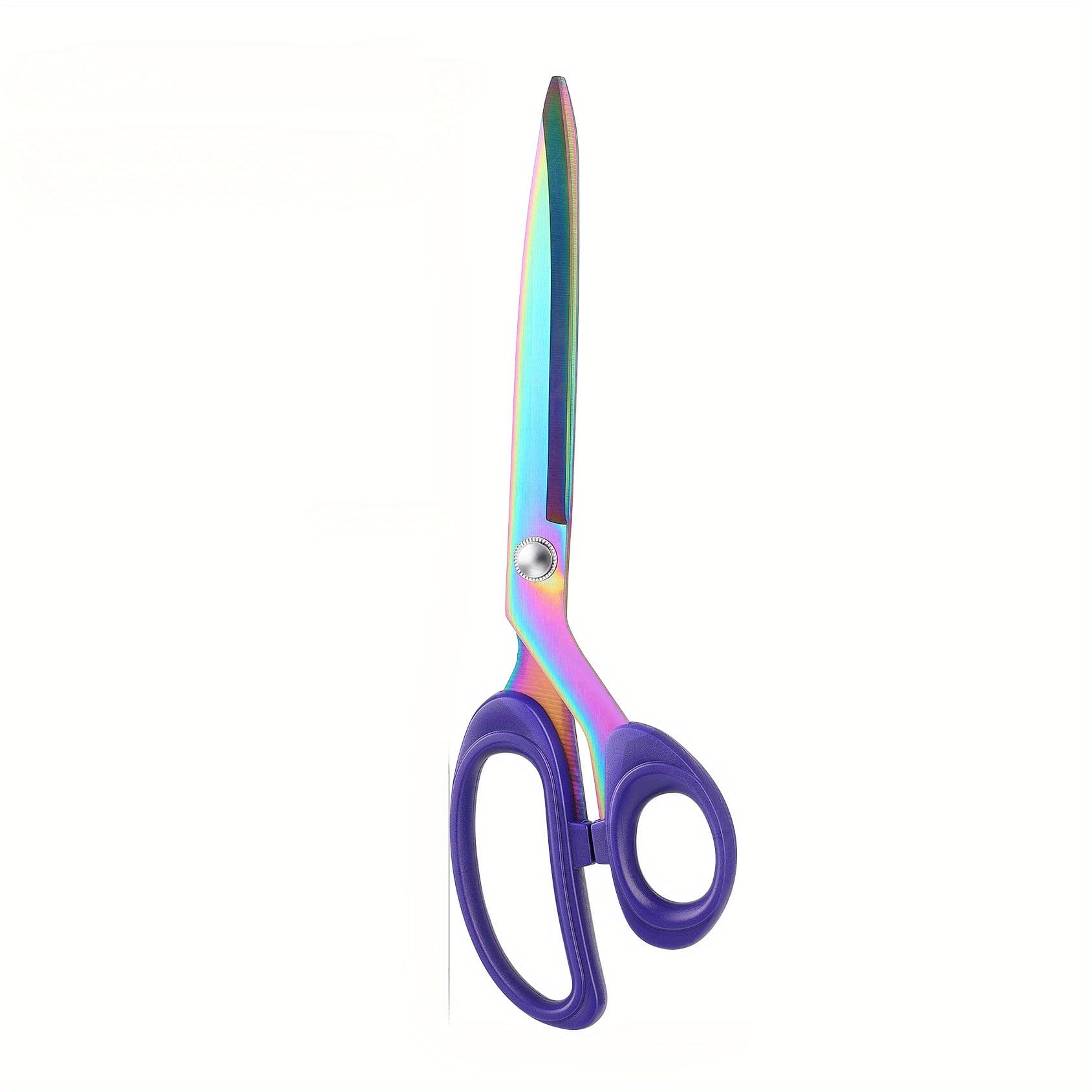 TEMU 10-inch Professional Titanium Coated Fabric Scissors, Super Steel, Ergonomic Purple Handle, Ideal For Sewing, Tailoring, Quilting, And Crafts, Sewing Tools