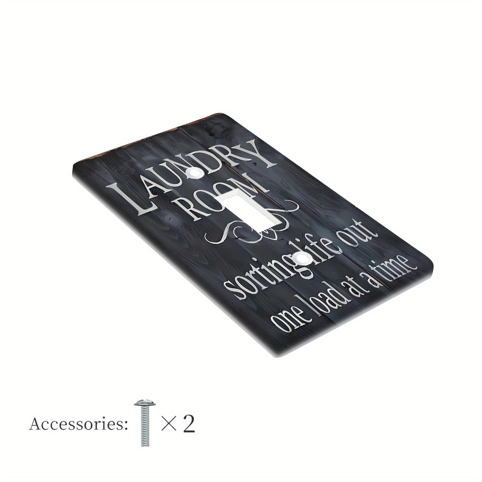TEMU Fun Laundry-themed Light For Switch Cover - Decorative Wall Plate For Indoor/outdoor Use, Fits 1 Gang Switches, Perfect For Bedroom, Kitchen, Bathroom