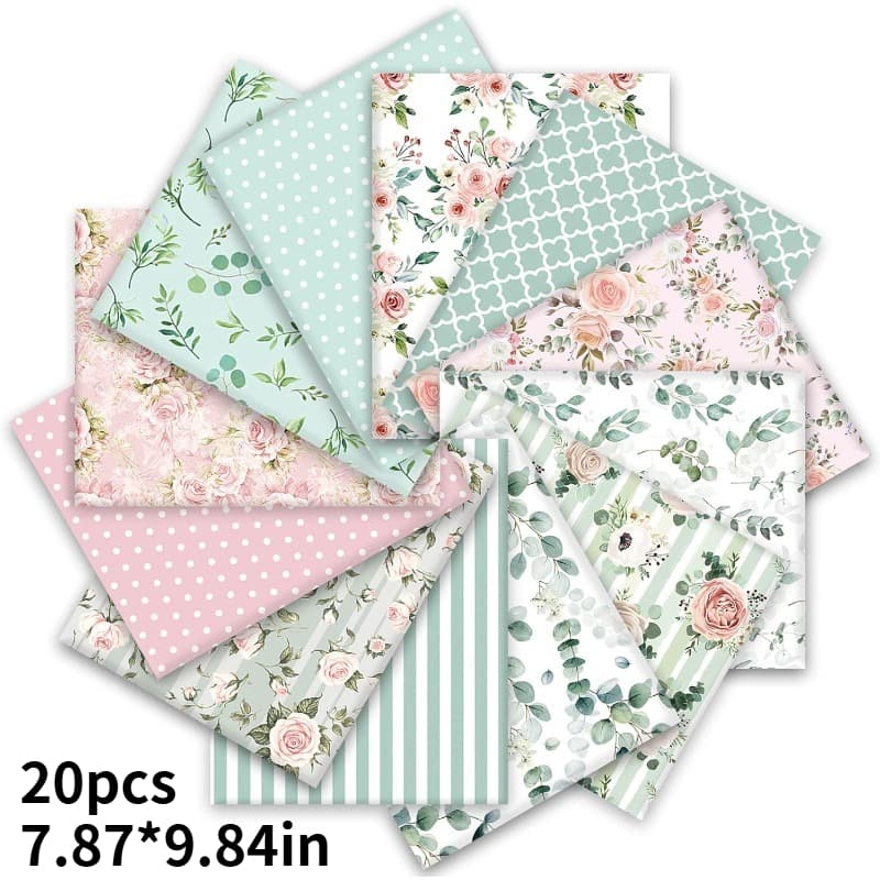 TEMU 20pcs Of Fabric Measuring 20*25cm (7.87*9.84in) Featuring A Spring Theme With Floral And . This Printed Handmade Fabric Is Ideal For Sewing Projects. Perfect For Hand Sewing, , Doll Creation