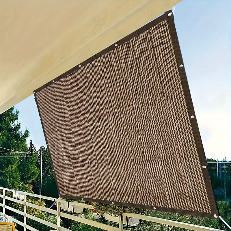 TEMU Heavy-density Blackout Outdoor Privacy Sheer Suitable For Patio, Balcony, Pool Fence - Uv Protection Sun Shade Netting With 71-80% Light Blocking, Durable Pe/ Fabric For Glare & Privacy