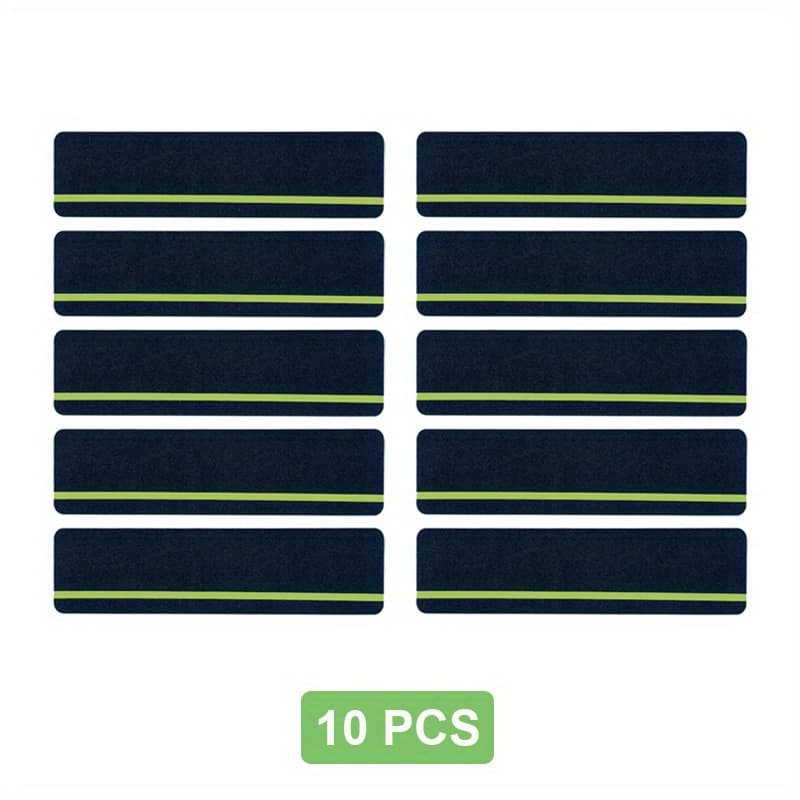 TEMU 5/10/15-pack Glow In Dark Anti-slip Tape 24"x4" - High Friction Waterproof Strips For Stairs/ Deck/ Garage | Heavy Duty Adhesive With Reflective
