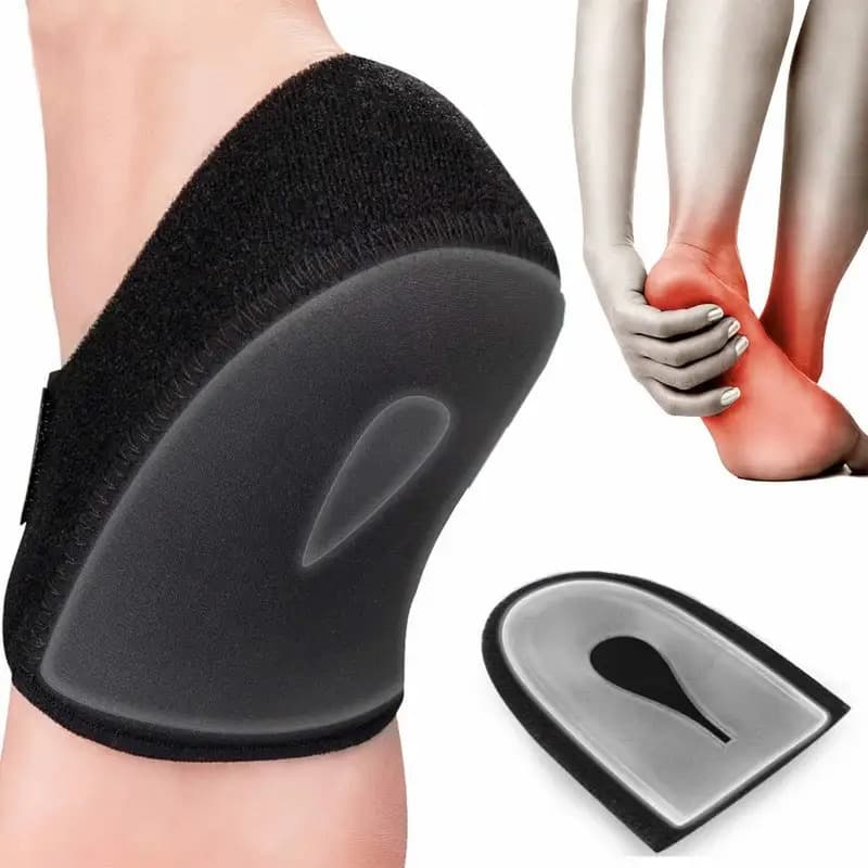 TEMU 1 Pair Black Heel Pads- Soft Breathable Textured Heel Protectors With , Se Fit& For Arch& Heel Cushioning, Shoe Heel Pads, Textured Heel Pads, Heel Pads