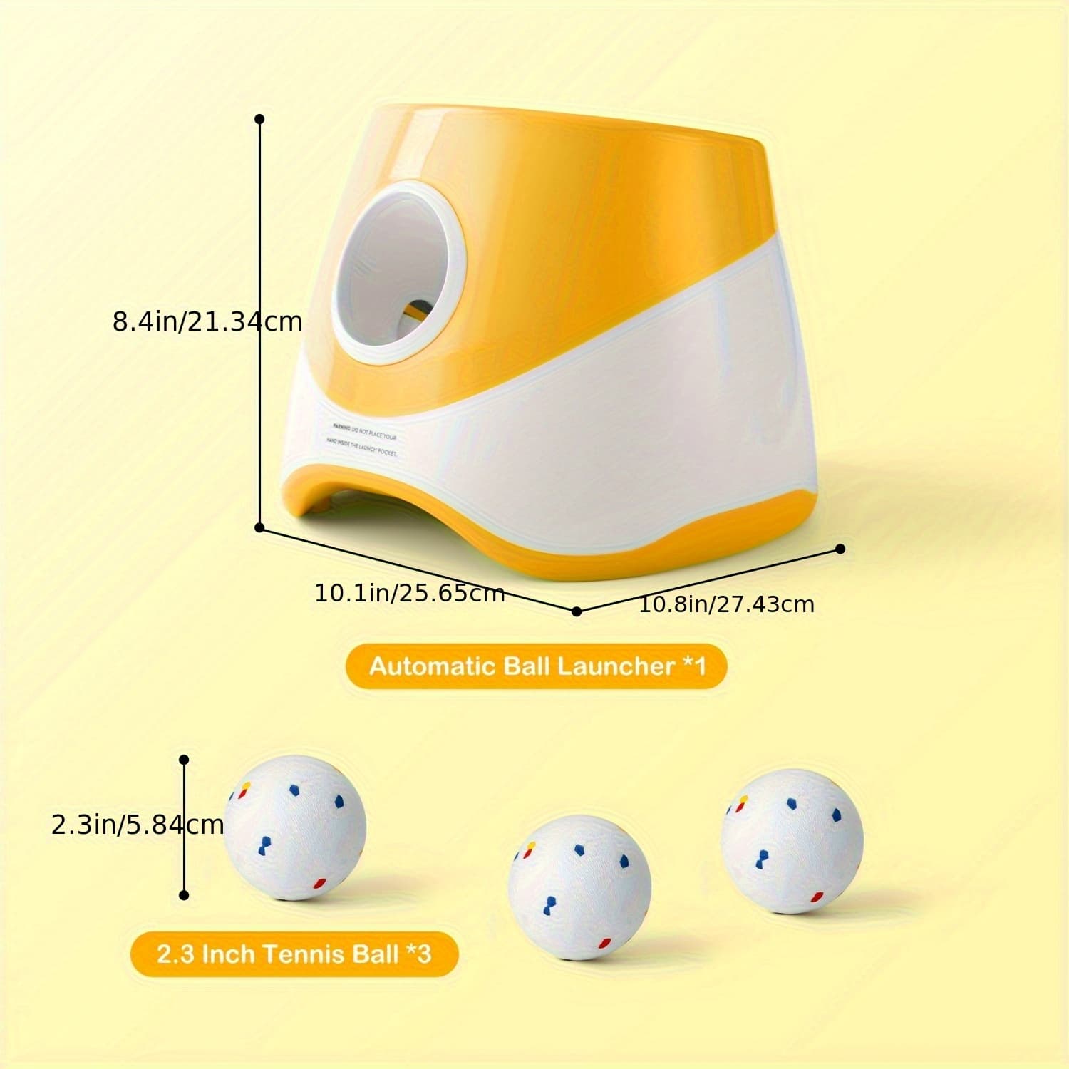 TEMU Automatic Dog Ball Launcher, 2026 Upgrade Rechargeable With 3 Chew-proof Balls, 3-speed Adjustable Interactive Toy For Small Medium Dogs Indoor Outdoor