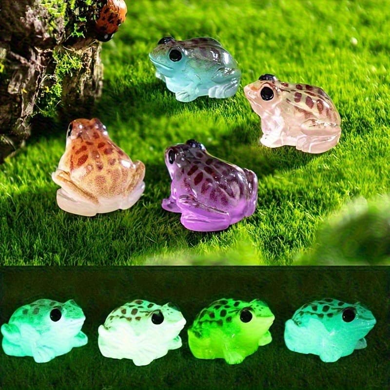 TEMU Glow Statue: 5 Vivid Resin Figures, Car Decor, & Moss Art. Great Holiday Gifts & Decorative Collectibles