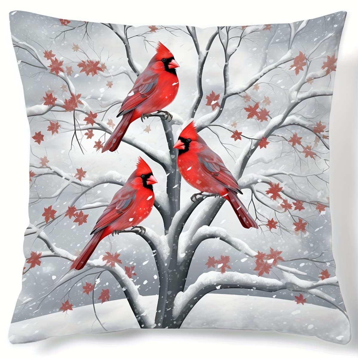 TEMU 1pc Modern Throw Pillow Cover, Polyester Woven Throw Pillow Cover With Zipper, Hand Washable, Single Sided Printed Decorative Cushion Cover, All Room Types, 17.7" X 17.7" - No Insert