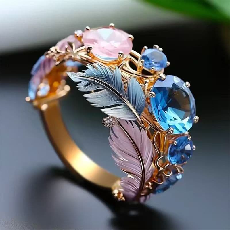 TEMU Exquisite Inlay Synthetic Rings For Women Daily Party Gifts Vacation Fashion Rings Jewelry